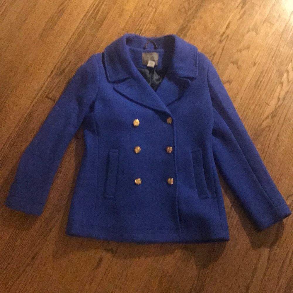 JCrew Stadium Cloth Peacoat